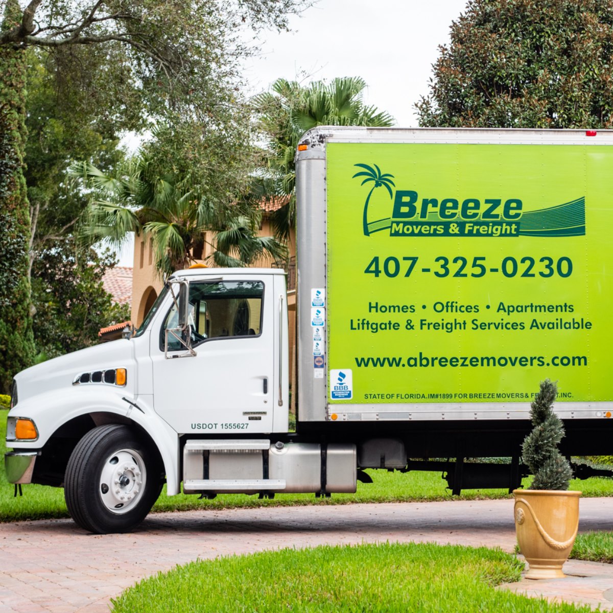 A Breeze Movers truck